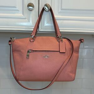 Coach Bag Purse Handbag Crossbody Leather Prairie Pebbled Convertible Satchel